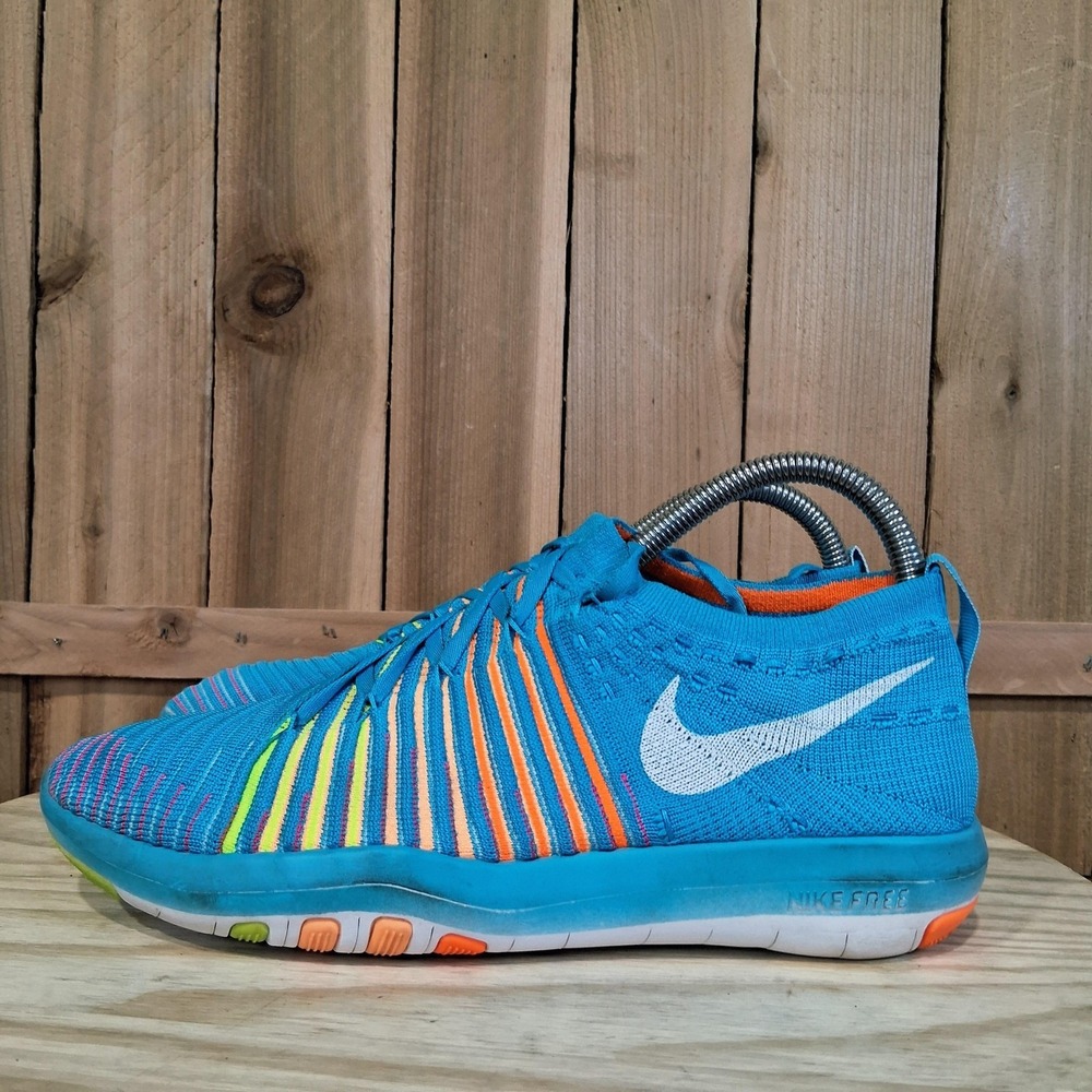 Nike Free Transform Flyknit‎ Shoes Womens Size 7.5 Blue Running Sneakers